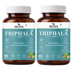 Organic Triphala Capsules with Amla, Haritaki & Bibhitaki Supports Gut Health & Immune System