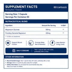 Magnesium Glycinate 2000mg  Supplement Supports Muscle Recovery & Better Sleep